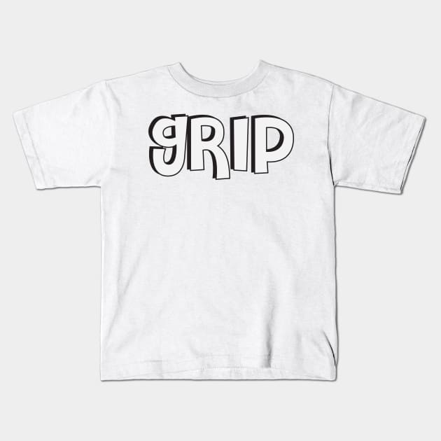 Film Crew On Set - Grip - White Text - Front Kids T-Shirt by LaLunaWinters